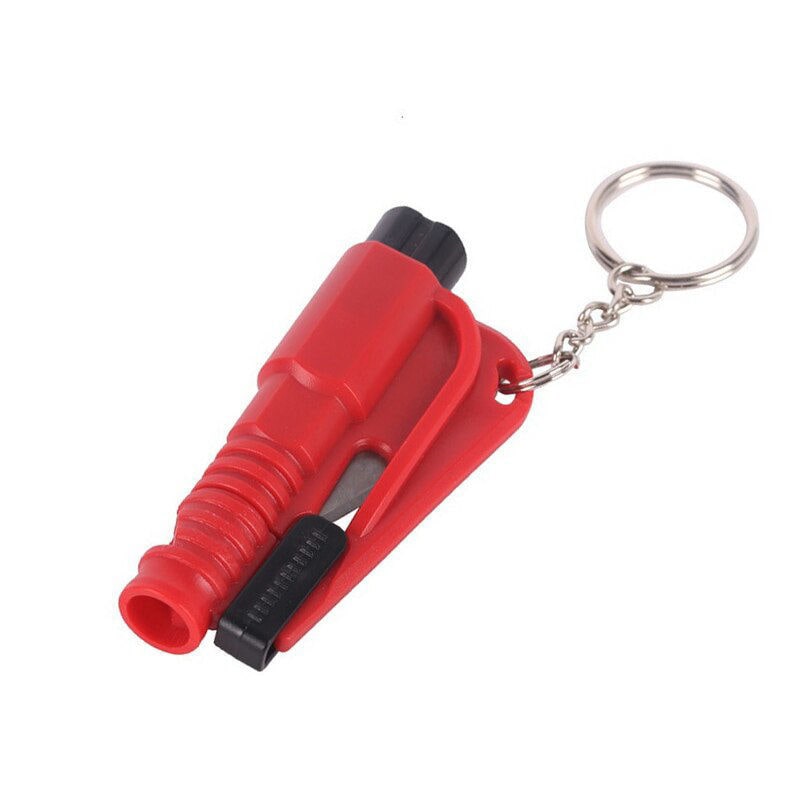 3 in 1 Car Window Glass Breaker Emergency Escape Tool Safety Seat Belt Cutter Red